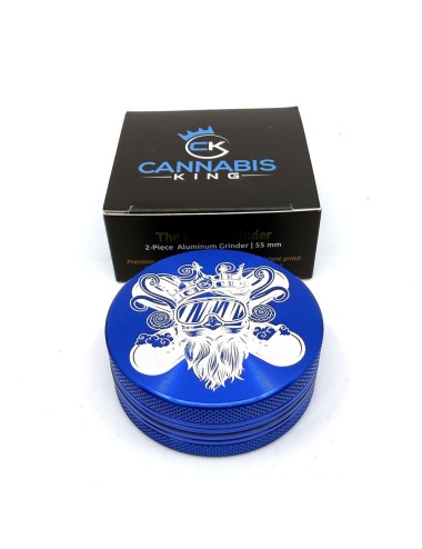Grinder Cannabis King — Snow Rider — Bleu — 2 Layers 54mm