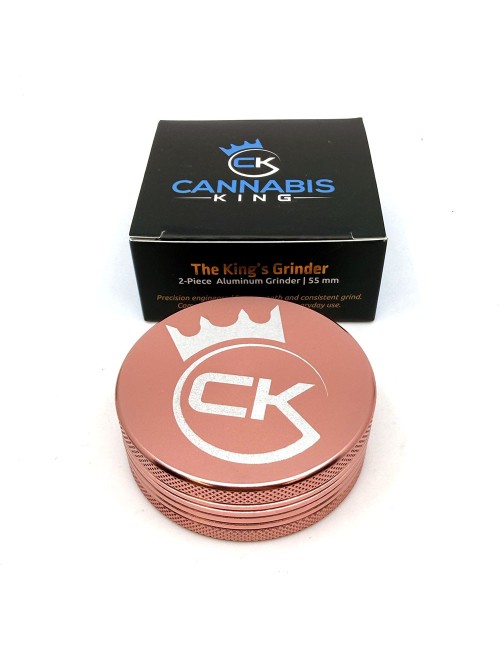 GRINDER CANNABIS KING — CK — ROSÉGOLD — 2 LAYERS 54MM