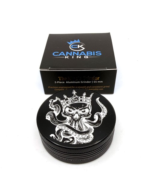 Grinder Cannabis King — Octopus — Black — 2 Layers 54mm
