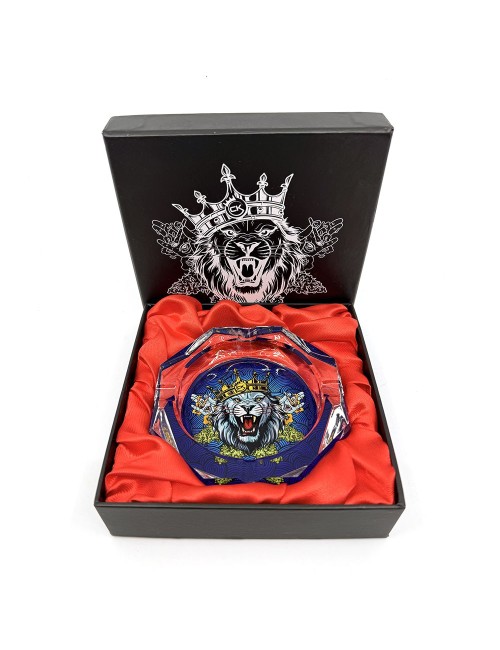 Ashtray Crystal Clear Cannabis King — Lion King