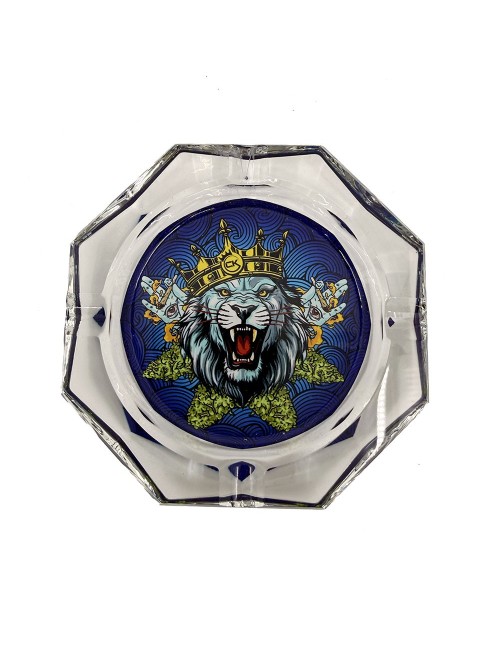 Ashtray Crystal Clear Cannabis King — Lion King
