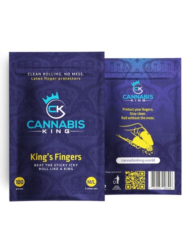 King's Fingers Cannabis King — Finger Guards Latex — 100 Pcs (50M + 50L)