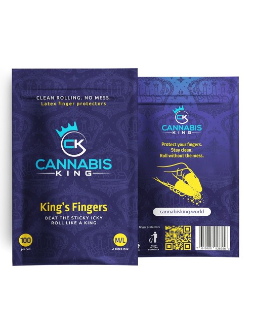 King's Fingers Cannabis King — Finger Guards Latex — 100 Pcs (50M + 50L)