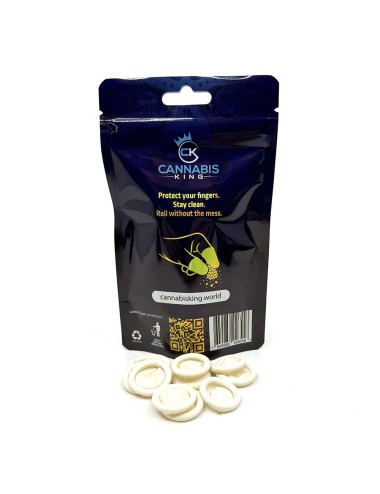 King's Fingers Cannabis King — Protège-Doigts Latex — 100 Pcs (50M + 50L)