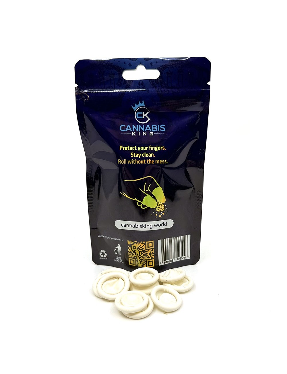 King's Fingers Cannabis King — Protège-Doigts Latex — 100 Pcs (50M + 50L)