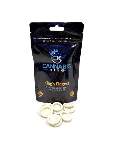 King's Fingers Cannabis King — Protège-Doigts Latex — 100 Pcs (50M + 50L)