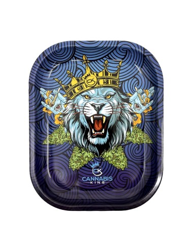 Plateau à Rouler en métal — Cannabis King — Lion King — 14x18cm