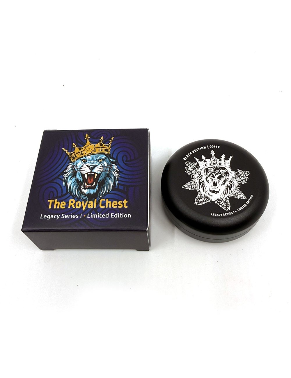 Premium Stash Box Mini — Cannabis King — Collector Edition 2026 — Lion King — Noir — 5.5x2.3cm