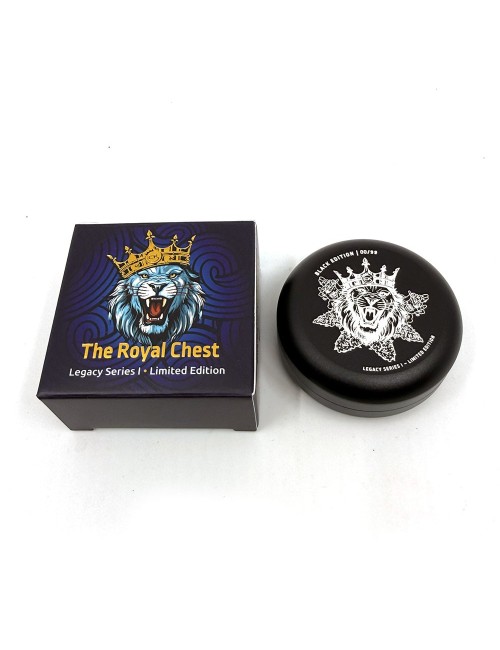 Premium Stash Box Mini — Cannabis King — Collector Edition 2026 — Lion King — Schwarz — 5.5x2.3cm