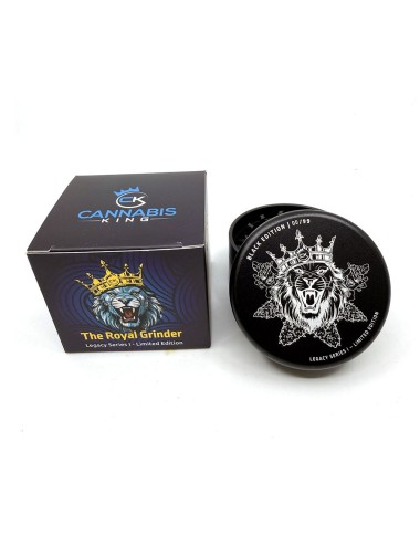 Premium Magnetic Grinder —  Cannabis King — Collector Edition 2026 — Lion King — Black — 62mm