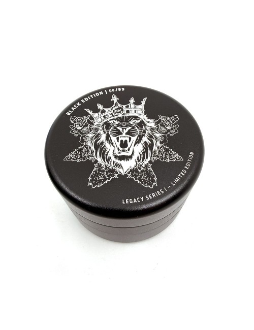 Premium Magnetic Grinder — Cannabis King — Collector Edition 2026 — Lion King — Schwarz — 62mm