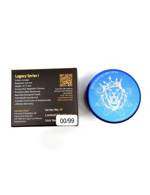Magnetic Grinder —  Cannabis King — Collector Edition 2026 — Lion King — Blue — 62mm