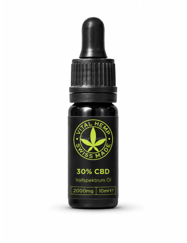 Huile CBD 30% Full Spectrum Vital Hemp | 3000mg Swiss Made Huile MCT Bio