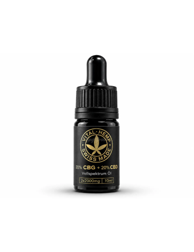 Huile CBD 20% + CBG 20% Full Spectrum Vital Hemp | 4000mg Swiss Made Huile MCT Bio