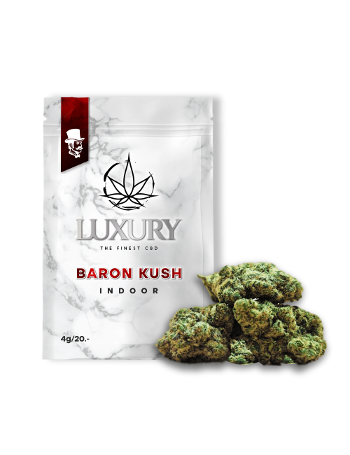 Baron Kush CBD 30% | Fleur Indoor Indica Kush × Northern Light — Luxury Swiss CBD