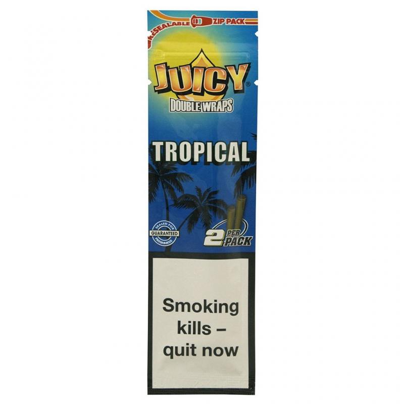 Juicy Double Wraps "Tropical" - Goût Fruits Tropicaux - Juicy Jay's Blunt