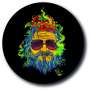 Autocollant Rond "Dude King Jaune" By Dennis Gabbana - Cannabis King® Cannabis King ®