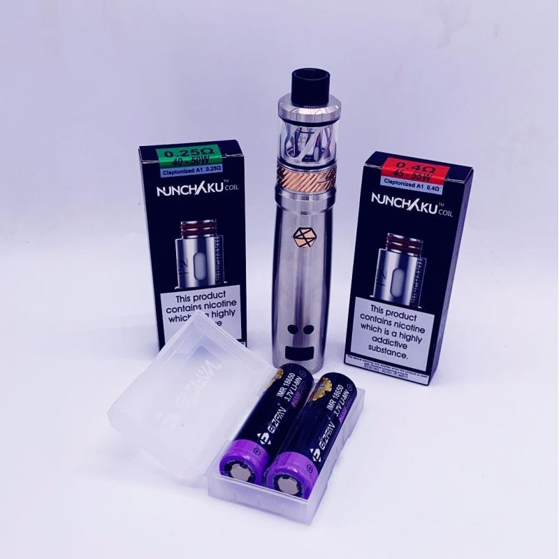 Pack of Nunchaku + 8 Coils + 2 batteries E-cigarettes