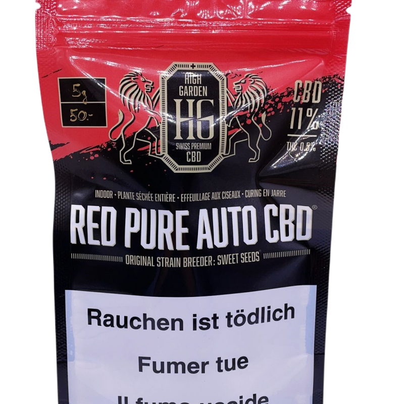Red Pure Auto - High Garden - CBD Switzerland Indoor