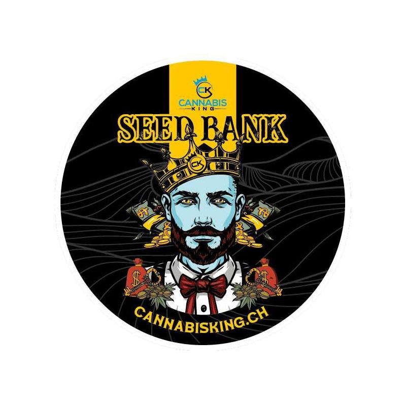 Autocollant Rond "California Gold" - Cannabis King Seed Bank® Cannabis King ®