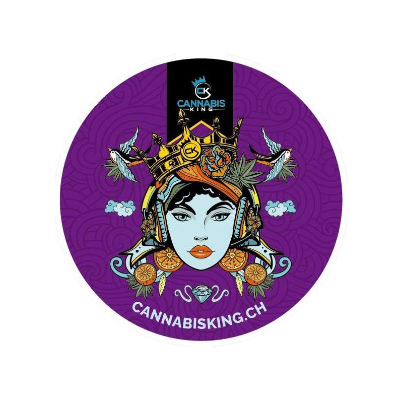 "Orange Skunk" Round Sticker - Cannabis King® Cannabis King ®