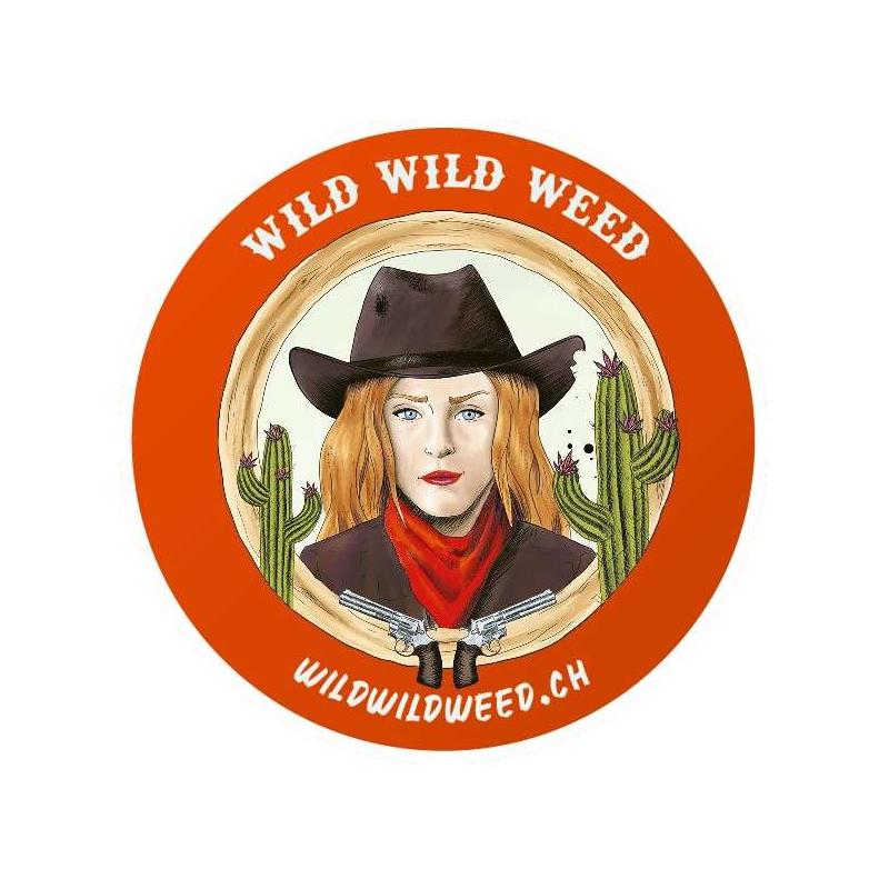 Autocollant Rond "Calamity Weed" - Wild Wild Weed® Cannabis King ®