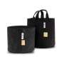 Fabric pot with handel - black 260g/m² - Root Pouch