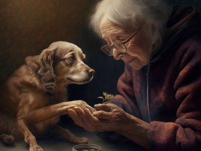 Die alte Dame und der Hund: Eine Wohlfühlgeschichte dank CBD